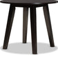 Ela Modern and Contemporary Dark Brown Finished 35-Inch-Wide Round Wood Dining Table FredCo