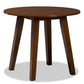 Ela Modern and Contemporary Walnut Brown Finished 35-Inch-Wide Round Wood Dining Table FredCo