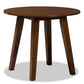 Ela Modern and Contemporary Walnut Brown Finished 35-Inch-Wide Round Wood Dining Table FredCo