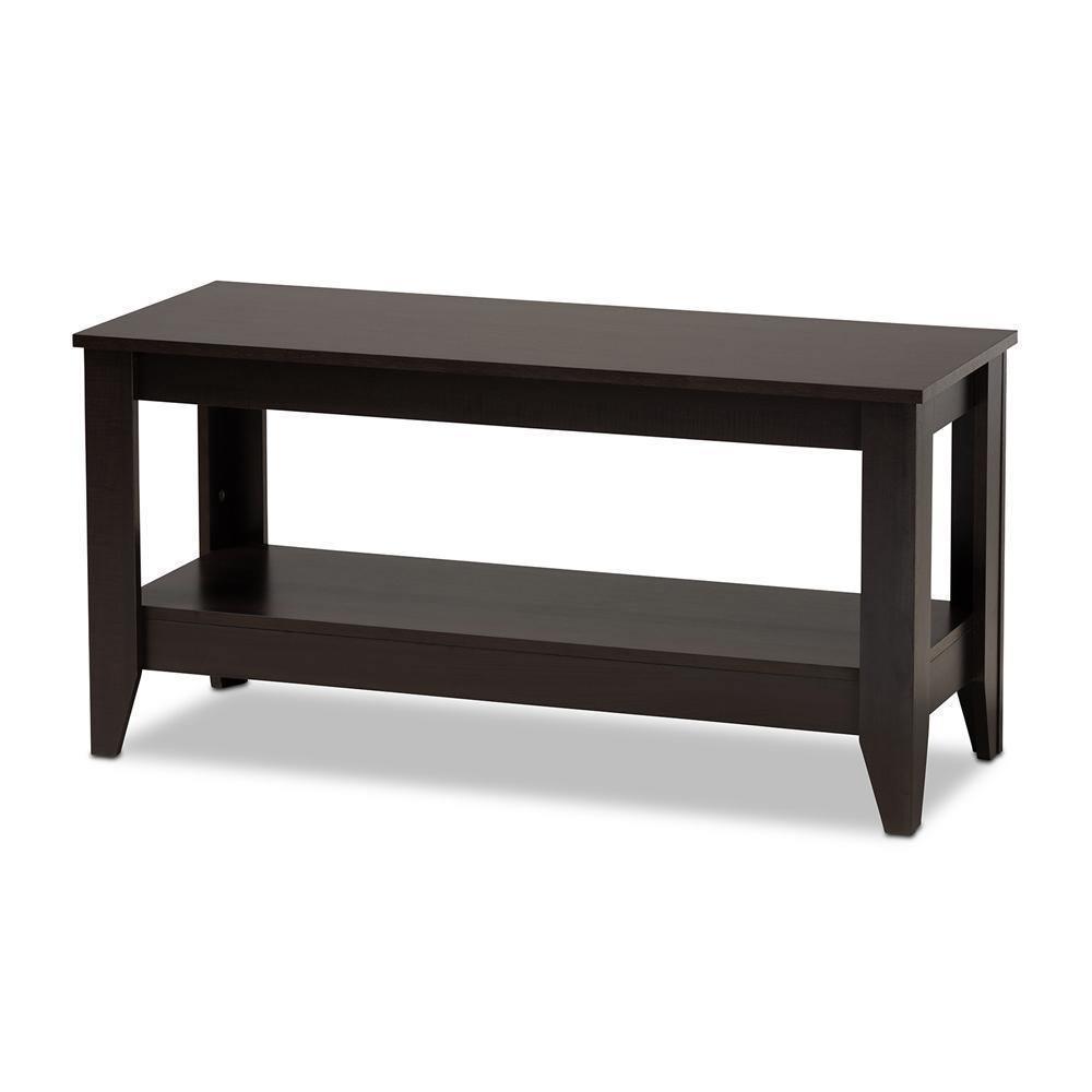 Elada Modern and Contemporary Wenge Finished Wood Coffee Table FredCo
