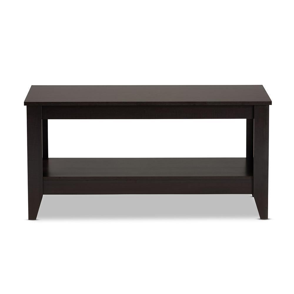 Elada Modern and Contemporary Wenge Finished Wood Coffee Table FredCo