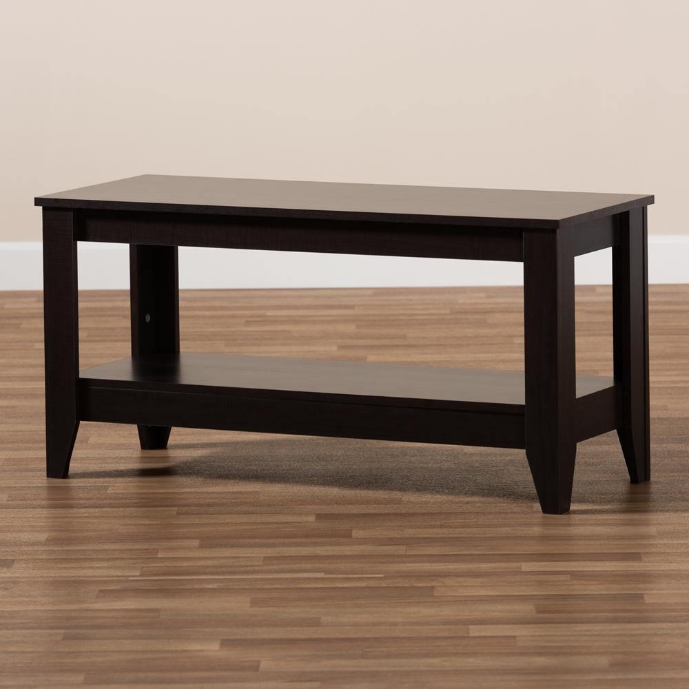 Elada Modern and Contemporary Wenge Finished Wood Coffee Table FredCo