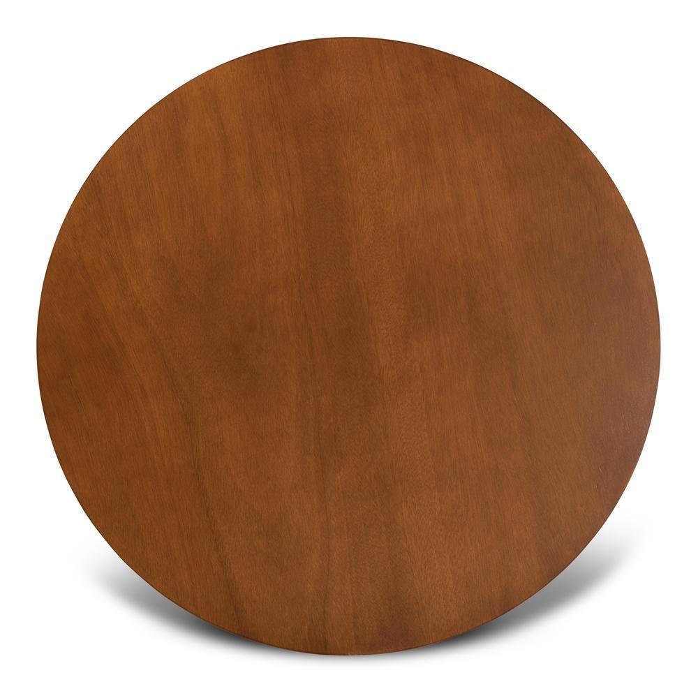 Elaine Modern and Contemporary Grey Fabric Upholstered and Walnut Brown Finished Wood 5-Piece Dining Set FredCo