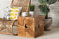 Eldora Rustic Transitional Natural Brown Teak Root End Table FredCo