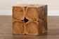 Eldora Rustic Transitional Natural Brown Teak Root End Table FredCo