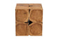 Eldora Rustic Transitional Natural Brown Teak Root End Table FredCo