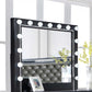 Eleanor Black Rectangular Mirror with Light 223364 Coaster FredCo