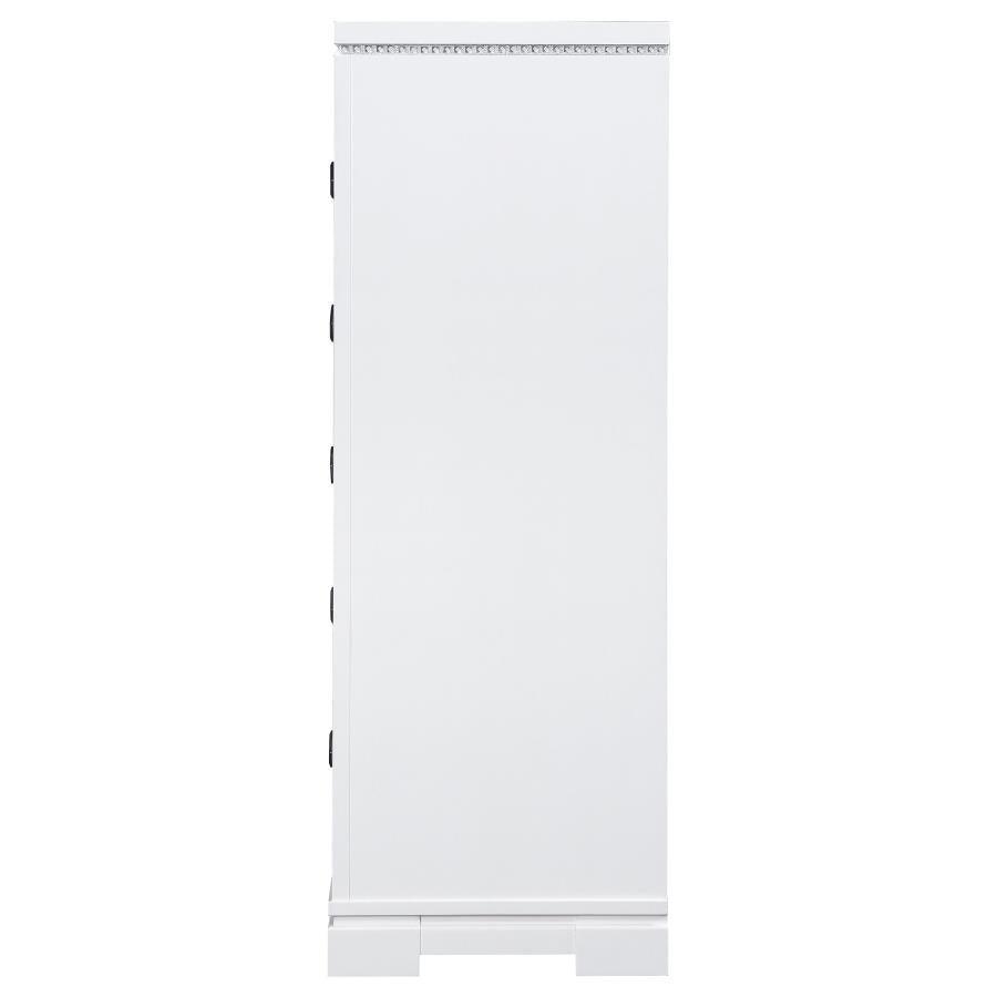 Eleanor Rectangular 5-drawer Chest White 223565 Coaster FredCo