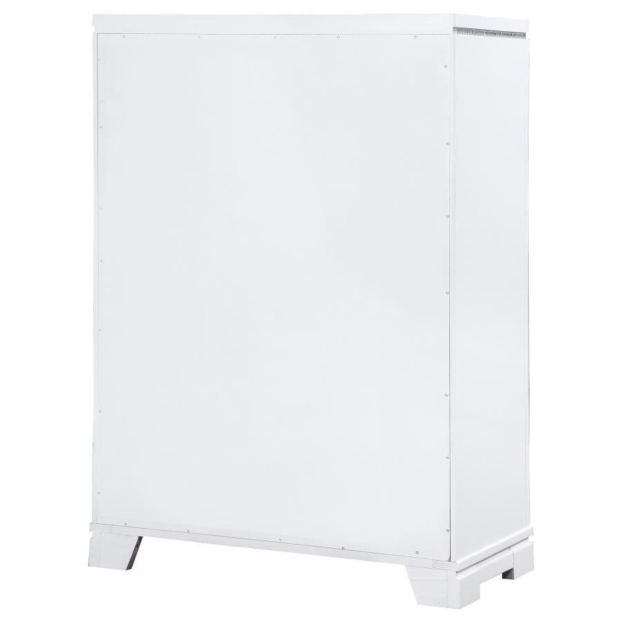 Eleanor Rectangular 5-drawer Chest White 223565 Coaster FredCo