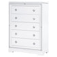 Eleanor Rectangular 5-drawer Chest White 223565 Coaster FredCo