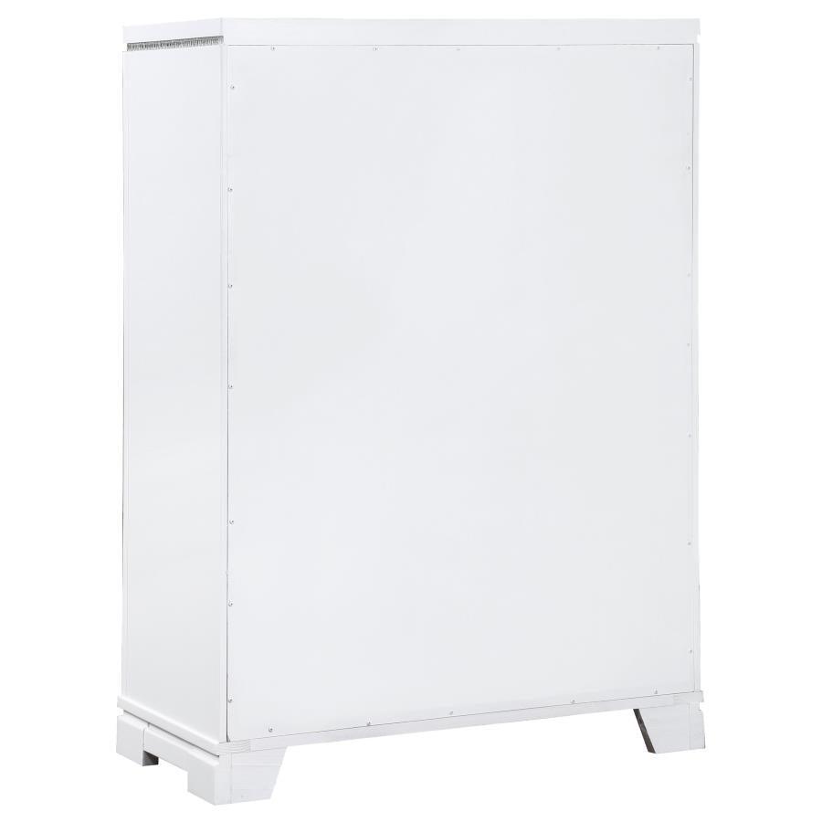 Eleanor Rectangular 5-drawer Chest White 223565 Coaster FredCo