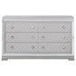 Eleanor Upholstered Tufted Bedroom Set Metallic Coaster California King, 4 Piece FredCo