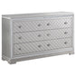 Eleanor Upholstered Tufted Bedroom Set Metallic Coaster Eastern King, 5 Piece FredCo