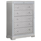 Eleanor Upholstered Tufted Bedroom Set Metallic Coaster Queen, 5 Piece FredCo