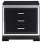 Eleanor Upholstered Tufted Bedroom Set Silver and Black Coaster Eastern King, 5 Piece FredCo