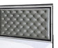 Eleanor Upholstered Tufted Bedroom Set Silver and Black Coaster Eastern King, 5 Piece FredCo