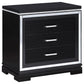 Eleanor Upholstered Tufted Bedroom Set Silver and Black Coaster Queen, 5 Piece FredCo
