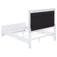 Eleanor Upholstered Tufted Bedroom Set White Coaster Eastern King, 4 Piece FredCo