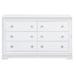 Eleanor Upholstered Tufted Bedroom Set White Coaster Eastern King, 4 Piece FredCo