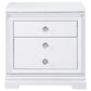 Eleanor Upholstered Tufted Bedroom Set White Coaster Queen, 4 Piece FredCo