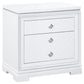 Eleanor Upholstered Tufted Bedroom Set White Coaster Queen, 4 Piece FredCo