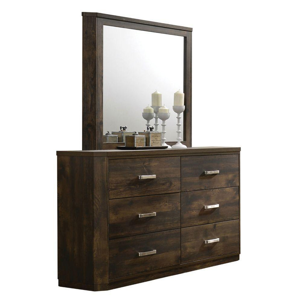 Elettra Mirror Rustic Walnut