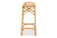 Elgon Modern Bohemian Natural Brown Rattan Counter Stool FredCo