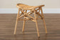 Elgon Modern Bohemian Natural Brown Rattan Footstool FredCo