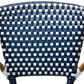 Eliane Classic French Indoor and Outdoor Navy and White Bamboo Style Stackable Bistro Dining Chair Set of 2 FredCo