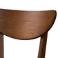 Eline Mid-Century Modern Black Faux Leather Upholstered Walnut Finished Bar Stool (Set of 2) FredCo