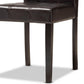 Elira Modern and Contemporary Dark Brown Faux Leather Upholstered and Dark Brown Finished Wood 5-Piece Dining Set FredCo