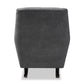 Elisa Modern and Contemporary Grey Fabric Upholstered and Dark Brown Finished Wood Rocking Chair FredCo