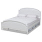 Elise Classic and Traditional Transitional White Finished Wood Queen Size Storage Platform Bed FredCo