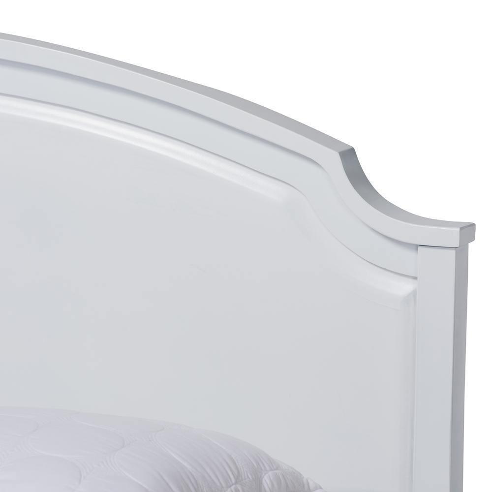 Elise Classic and Traditional Transitional White Finished Wood Queen Size Storage Platform Bed FredCo
