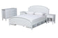 Elise Classic and Transitional White Finished Wood Full Size 4-Piece Bedroom Set FredCo