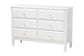 Elise Classic and Transitional White Finished Wood Full Size 4-Piece Bedroom Set FredCo
