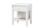 Elise Classic and Transitional White Finished Wood Full Size 4-Piece Bedroom Set FredCo