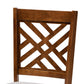 Elise Modern and Contemporary Grey Fabric Upholstered and Walnut Brown Finished Wood 5-Piece Dining Set FredCo