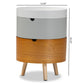 Elison Mid-Century Modern Multi Color 3-Tier Wood Nightstand FredCo