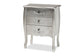 Eliya Classic and Traditional Brushed Silver Finished Wood 3-Drawer Storage Cabinet FredCo