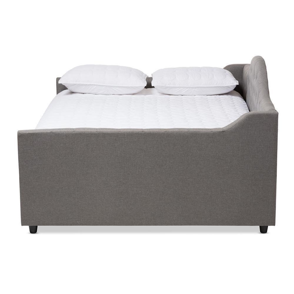 Eliza Modern and Contemporary Grey Fabric Upholstered Full Size Daybed FredCo