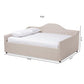 Eliza Modern and Contemporary Light Beige Fabric Upholstered Full Size Daybed FredCo