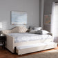 Eliza Modern and Contemporary Light Beige Fabric Upholstered Full Size Daybed with Trundle FredCo