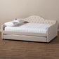 Eliza Modern and Contemporary Light Beige Fabric Upholstered Full Size Daybed with Trundle FredCo
