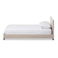 Elizabeth Modern and Contemporary Beige Fabric Upholstered Panel-Stitched Full Size Platform Bed FredCo