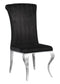 Ellie 5-piece Cylinder Pedestal Dining Room Set Mirror and Black 115551-S5 Coaster FredCo
