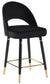 Ellie 5-piece Pedestal Counter Height Dining Room Set Mirror and Black 115558-S5 Coaster FredCo