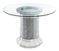 Ellie 5-piece Pedestal Counter Height Dining Room Set Mirror and Grey 115558-S5G Coaster FredCo