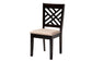 Ellie Modern Beige Fabric and Dark Brown Finished Wood 5-Piece Dining Set FredCo