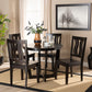 Elodia Modern and Contemporary Transitional Dark Brown Finished Wood 5-Piece Dining Set FredCo